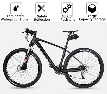 Rainproof Bicycle Bag Shock Proof Bike Bag For Reflective Large Capacity Seat Bike Bag Accessories Bag Seat Bag Bike Bag Under Seat Bicycle Bag Cycling Accessories Storage Pouch Bike For Mountain Road Bike