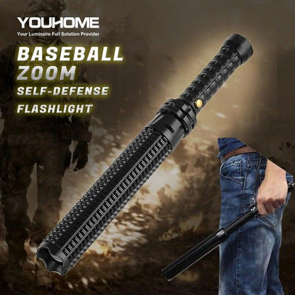 Rechargeable Adjustable LED Flashlights High Lumen Super Bright Handheld Waterproof Zoomable Portable Flashlight For Outdoor Baseball Bat Hiking CampingSelf Defense