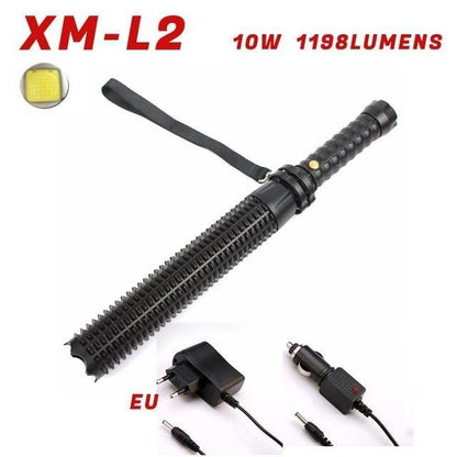 Rechargeable Adjustable LED Flashlights High Lumen Super Bright Handheld Waterproof Zoomable Portable Flashlight For Outdoor Baseball Bat Hiking CampingSelf Defense