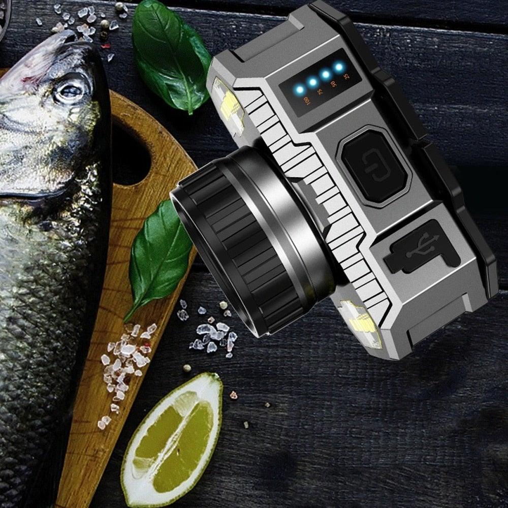 Rechargeable Super Bright High Lumen  Strong Light LED Head-Mounted Headlamp Waterproof Long-Range Flashlight For Outdoor Camping Household Riding  Night Fishing Headlight