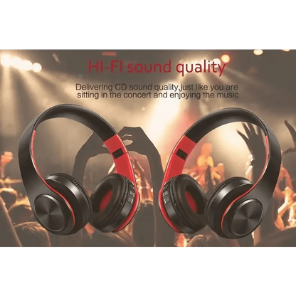 Retro Stereo Earphones Bluetooth Headphone Music Headset FM And Support SD Card With Mic And Volume Control, Wireless And Wired Headset