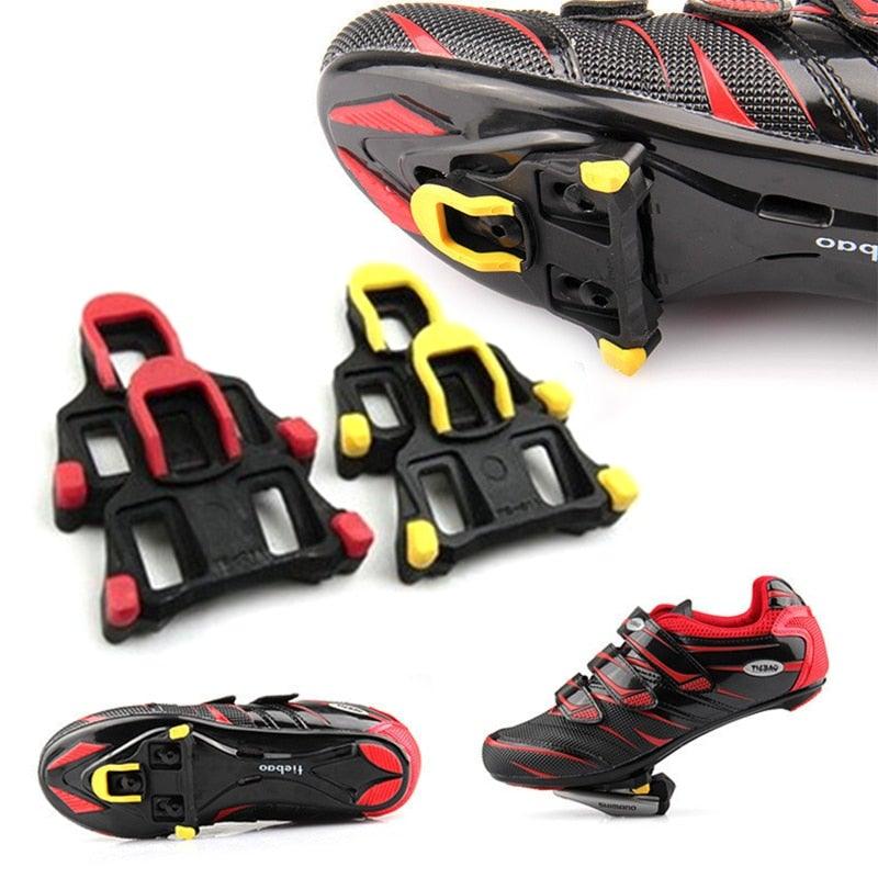 Road Bike Cycling Shoe Pedal Cleats Bicycle Accessories Road Bike Cleats For Cleats- Indoor Outdoor Spin Cycling Pedals Cleat & Bicycle Clips Set