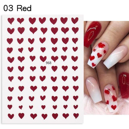 Rose Gold Star 3D Nail Stickers Silver Black White Star Heart Transfer Stickers for Nails DIY Decals Manicures Decoration Tips Nail Art Decals Water Transfer Nail Decals Sticker For Pretty Girl Self-Adhesive Nail Decals Designer Nail Stickers for Acrylic