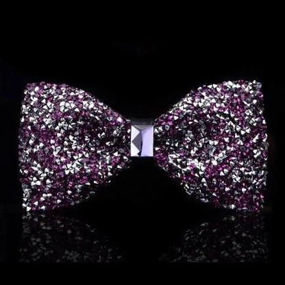 Shiny Butterfly Men Bowtie Sparkling Wedding Bridegroom Bow Ties  Adjustable Length Party Bowties