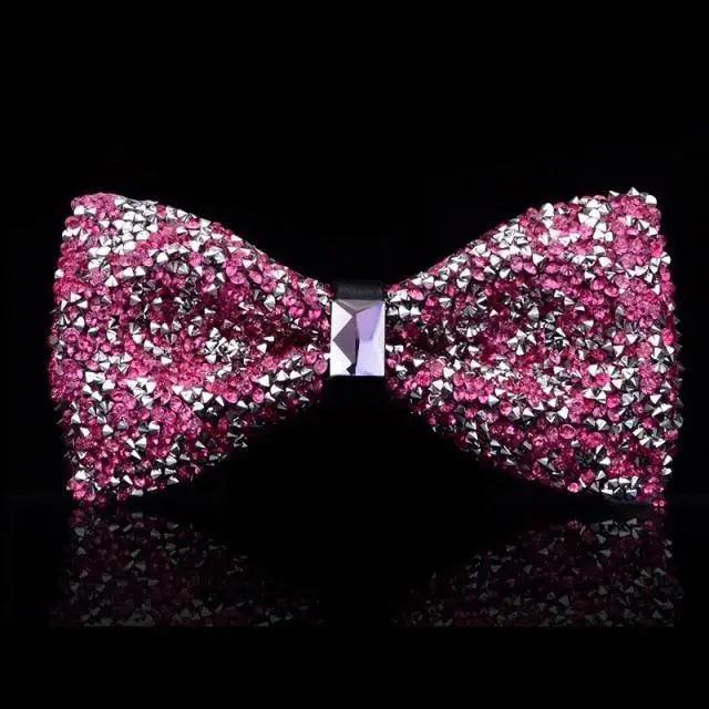 Shiny Butterfly Men Bowtie Sparkling Wedding Bridegroom Bow Ties  Adjustable Length Party Bowties