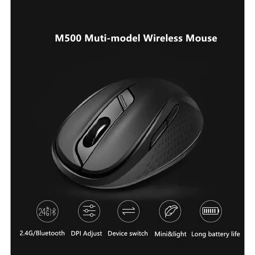 Silent Laptop Wireless Mouse Adjustable DPI Stylish Easy Switch Bluetooth 2.4GHz Mouse For Computer