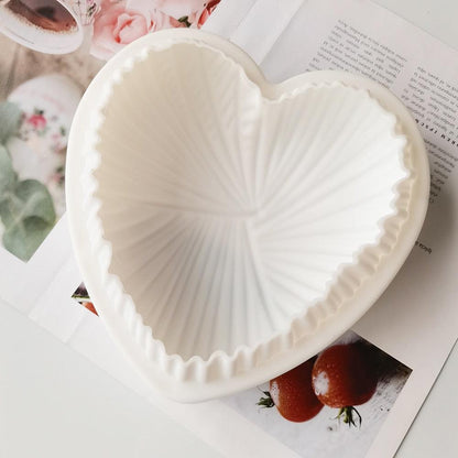 Silicone Cake Mold Nonstick Heat Resistant Reusable Baking Tools Birthday Christmas Bakeware Heart Mould Smooth Heart Mold Chocolate Mold Love Shaped Silicone Cake Mould