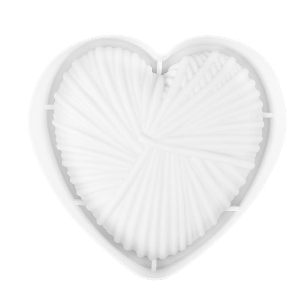 Silicone Cake Mold Nonstick Heat Resistant Reusable Baking Tools Birthday Christmas Bakeware Heart Mould Smooth Heart Mold Chocolate Mold Love Shaped Silicone Cake Mould