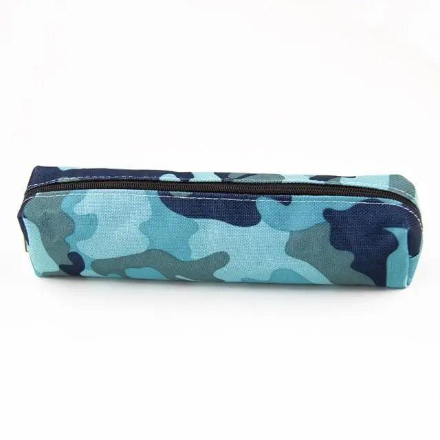 Simple Camouflage Cool Pencil Case Soft Black Pencil Holder For Boys Stylish Pouch For Office And Schools