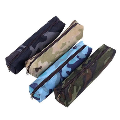 Simple Camouflage Cool Pencil Case Soft Black Pencil Holder For Boys Stylish Pouch For Office And Schools