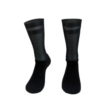 Simple Modern Design Anti Slip Silicone Cycling Socks  For Men Unique  Bicycle Running Socks Lightweight Breathable Sports Socks