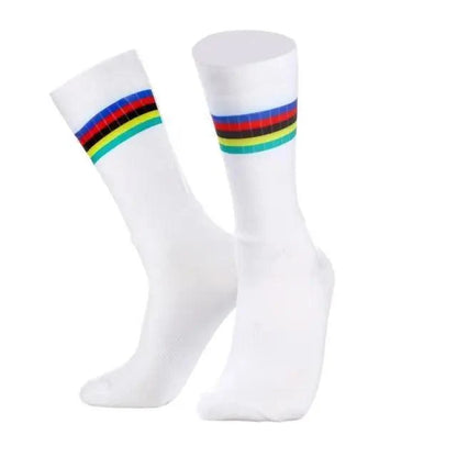 Simple Modern Design Anti Slip Silicone Cycling Socks  For Men Unique  Bicycle Running Socks Lightweight Breathable Sports Socks