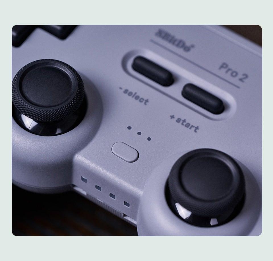 Simple Pure White Bluetooth Joystick Gamepad Controller Compatible With PC Monitor Laptop Tablet