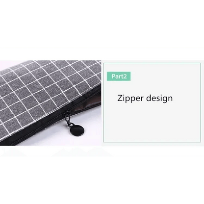 Simple Striped Color Design Pencil Cases For Students Retro Large Capacity Stationery School Pouch