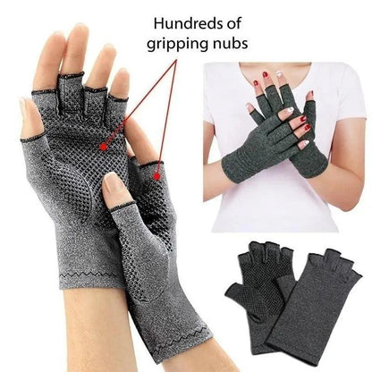 Simple Winter Arthritis Gloves Unisex Classic Anti Arthritis Therapy Gloves Compression  Fingerless Gloves