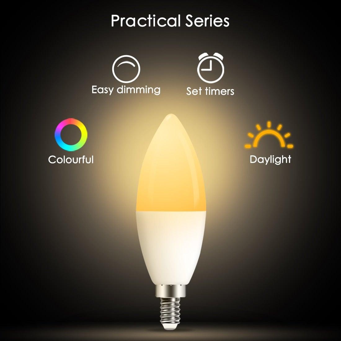 Smart For Home LED Light Bulb E27 E14 GU10 B22 220V 110V  Spot Magic Changeable Lamp Lampada+IR Control Decoration RGB White  Compatible with Alexa Google Home, RGBCW Smart GU10 Bulb, WiFi Smart LED Spot Light Bulb Indoor Decoration
