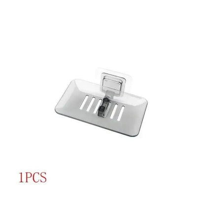Soap Dish Suction Cup Soap Dish Soap Dish for Bathroom Case Soap Box Dish Storage Plate Drain Soap Box Soap Holder Transparent Soap Dish Drainer Tray - Suction Cup Soap Dish Holder Wall Mounted for Bathroom Shower