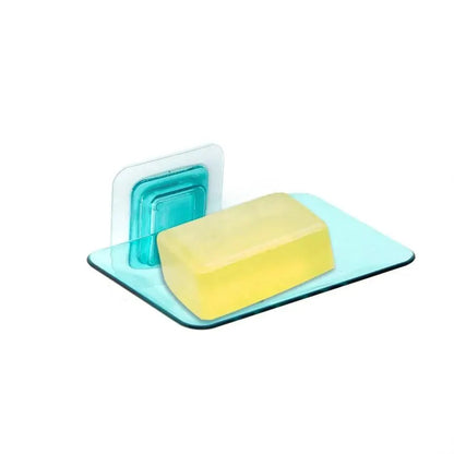 Soap Dish Suction Cup Soap Dish Soap Dish for Bathroom Case Soap Box Dish Storage Plate Drain Soap Box Soap Holder Transparent Soap Dish Drainer Tray - Suction Cup Soap Dish Holder Wall Mounted for Bathroom Shower
