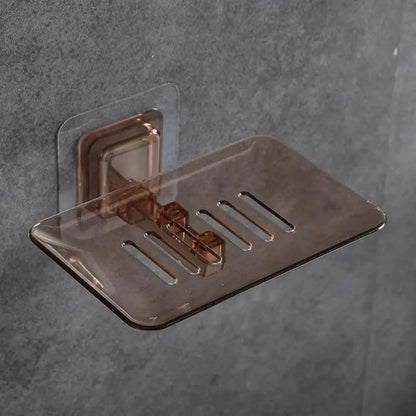 Soap Dish Suction Cup Soap Dish Soap Dish for Bathroom Case Soap Box Dish Storage Plate Drain Soap Box Soap Holder Transparent Soap Dish Drainer Tray - Suction Cup Soap Dish Holder Wall Mounted for Bathroom Shower