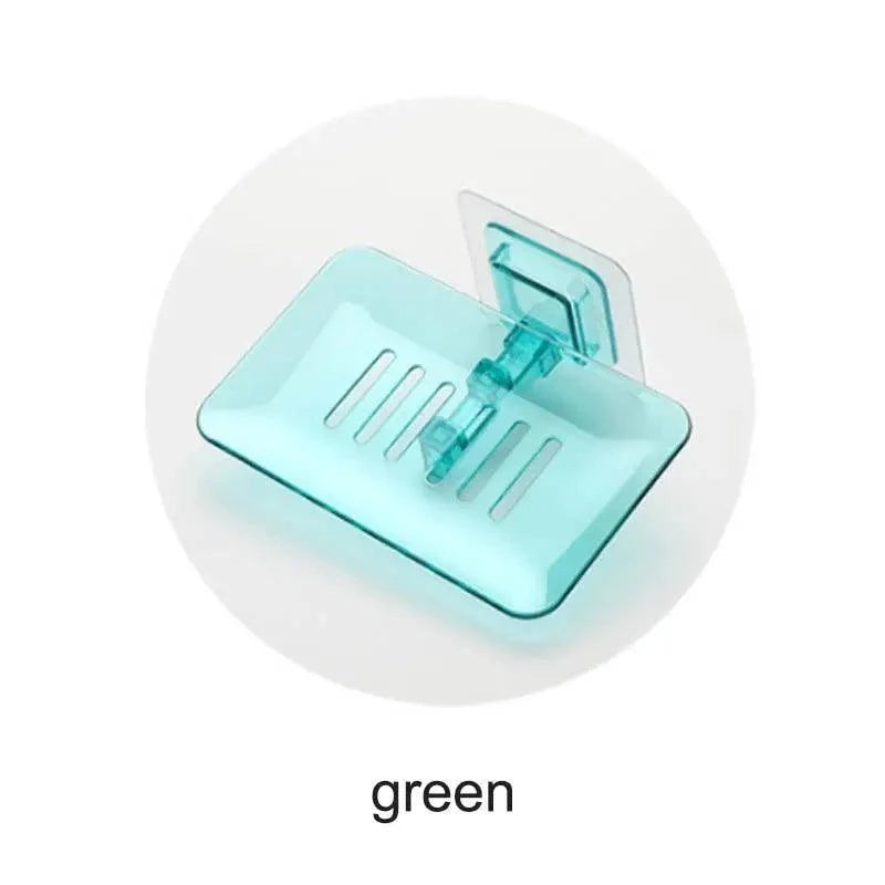 Soap Rack No Drilling Wall Mounted Double Layer Soap Holder Soap Sponge Dish Bathroom Accessories Soap Dishes Self Adhesive Soap Dish Bar Soap Holder Soap Dishes Tray Saver Case Box for Shower Bathroom Kitchen Dish Drainer Drying Rack
