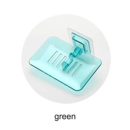 Soap Rack No Drilling Wall Mounted Double Layer Soap Holder Soap Sponge Dish Bathroom Accessories Soap Dishes Self Adhesive Soap Dish Bar Soap Holder Soap Dishes Tray Saver Case Box for Shower Bathroom Kitchen Dish Drainer Drying Rack
