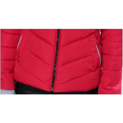 Soft And Comfortable Winter Jacket For Women Short Women's Thicken Outerwear In solid hooded Coats Zipper For Female Slim Cotton padded basic tops