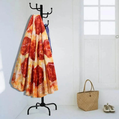 Soft Warm Pizza Round Blanket Travel Portable Wearable Winter Comfortable Blanket Perfect Autumn Gift