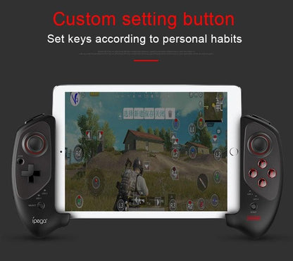 Solid Black Sustainable Wireless Bluetooth Joystick Gamepad Controller Compatible With Mobile Phones Smartphones