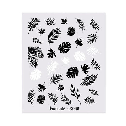 Spring Simple Green Theme Water Decal Sticker Flower Leaf Tree Summer Slider For Manicuring Nail Art Watermarks Art Decoration Manicure Tools Nail Watermark Decals iridescent Decoration Nail Self-Adhesive Decals Nail Stickers Water Transfer Fresh Nail