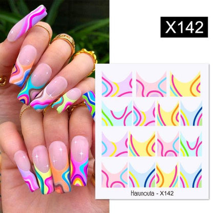 Spring Simple Green Theme Water Decal Sticker Flower Leaf Tree Summer Slider For Manicuring Nail Art Watermarks Art Decoration Manicure Tools Nail Watermark Decals iridescent Decoration Nail Self-Adhesive Decals Nail Stickers Water Transfer Fresh Nail