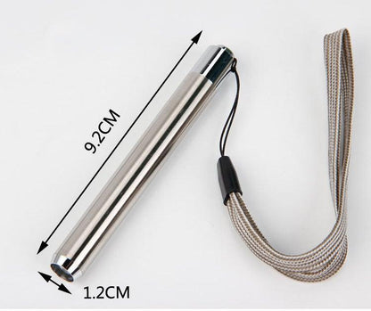 Stainless Steel Mini Pocket UV Black Light Flashlight Led Lamp Portable Flashlight Ultraviolet Pen Lights For Leak Pet Urine Bed Bug  Dry Stain & Dye Detector Marker Checker Detection