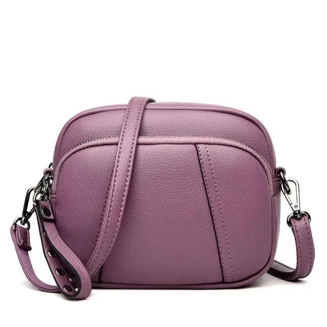 Stylish Soft Leather Women's Cross-body Bags Shoulder Bag Small Casual with Detachable Adjustable Strap Large Capacity