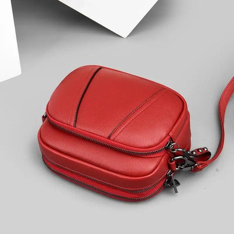 Stylish Soft Leather Women's Cross-body Bags Shoulder Bag Small Casual with Detachable Adjustable Strap Large Capacity