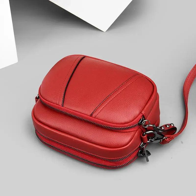 Stylish Soft Leather Women's Cross-body Bags Shoulder Bag Small Casual with Detachable Adjustable Strap Large Capacity