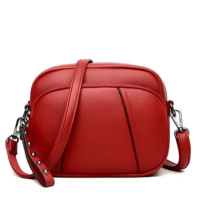 Stylish Soft Leather Women's Cross-body Bags Shoulder Bag Small Casual with Detachable Adjustable Strap Large Capacity