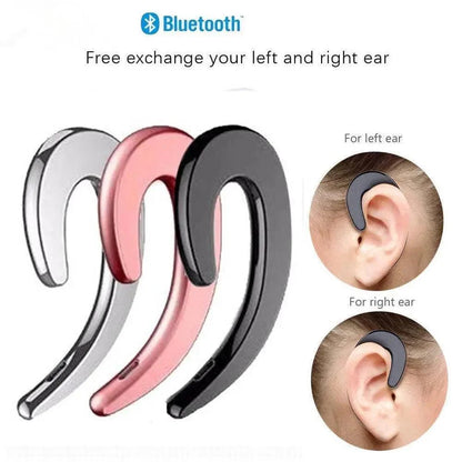Stylish Unique Design Bone Conduction Earphone Wireless Bluetooth 4.2 Sports Stereo Headset For Laptop Ear Hook Ear Buds Lightweight Waterproof Earpiece For Business