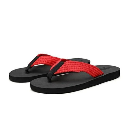 Summer Modern Men Flip- Flops Casual Beach Slippers Unique Design Flat Indoor Sandals Non-Slip Black Comfortable Flip Flops For Men