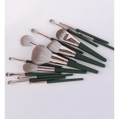 Super Quality 14Pcs Makeup Brushes Set Cosmetic Foundation Powder Blush Eye Shadow Lip Blend Wooden Make Up Brush Tool Kit