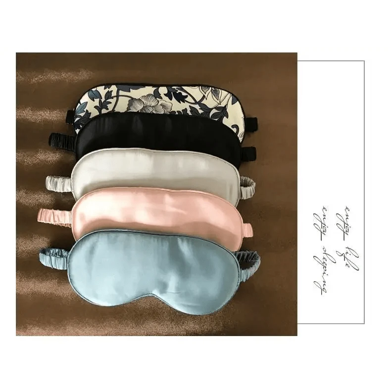 Super Smooth  Mulberry Silk Sleep Eye Mask & Blindfold With Elastic Strap Travel Eye Patch Soft Nap Eye Patch  Eye Cover Eyeshade for Night Sleeping Mask For Women