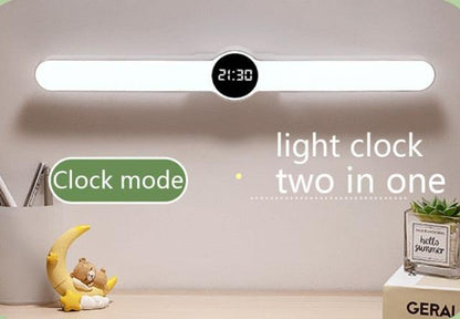Table Lamp Table Clock USB Lamp Magnetic Led Desk Lamp Study Office Light Rechargeable Bedroom Bedside Children Lamp Decorative Table Lamp Cute Study Lamps for Bedroom Décor