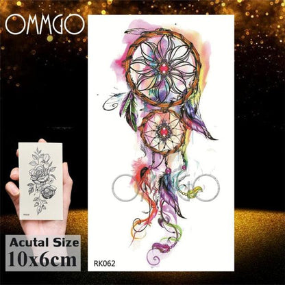 Temporary Tattoos Seahorse Dolphin Sticker Watercolor Custom Body Tattoo For Children Women