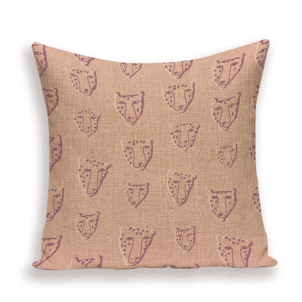 Tiger Cushion Case Autumn Jungle Home Decor Pillows Cases Leopard Printed Animal Throw Pillow Covers Decorative Pillowcase Soft Cushion Covers For Bedroom Sofa Bed Linen Pillow Covers 45X45CM