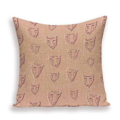 Tiger Cushion Case Autumn Jungle Home Decor Pillows Cases Leopard Printed Animal Throw Pillow Covers Decorative Pillowcase Soft Cushion Covers For Bedroom Sofa Bed Linen Pillow Covers 45X45CM