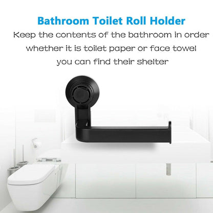 Toilet Paper Holder Super Storage Suction Cup Wall Mount Removable Rack Suction Cup Toilet Paper Holder  Wall Mount Plastic Tissue Roll Dispenser For Bathroom And Kitchen