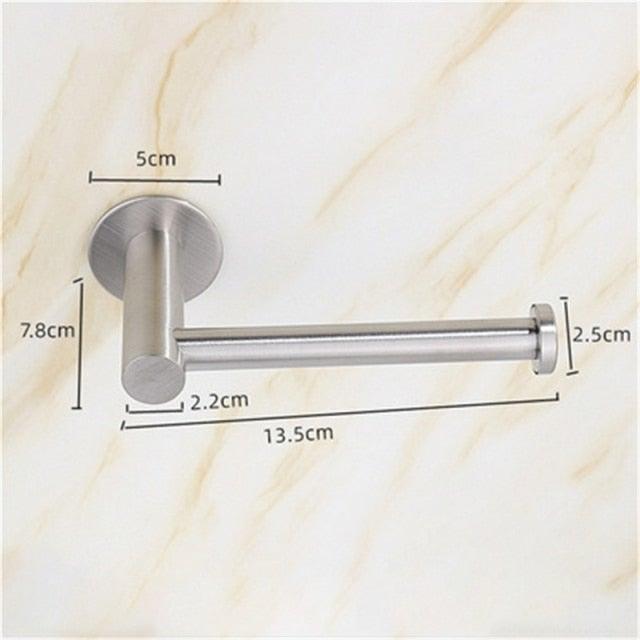 Toilet Wall Mount Toilet Paper Holder Stainless Steel Bathroom Kitchen Roll Paper Accessory Tissue Towel Accessories Holders Modern Paper Roll Holder Wall Mount Tissue Roll Rack For Bathroom