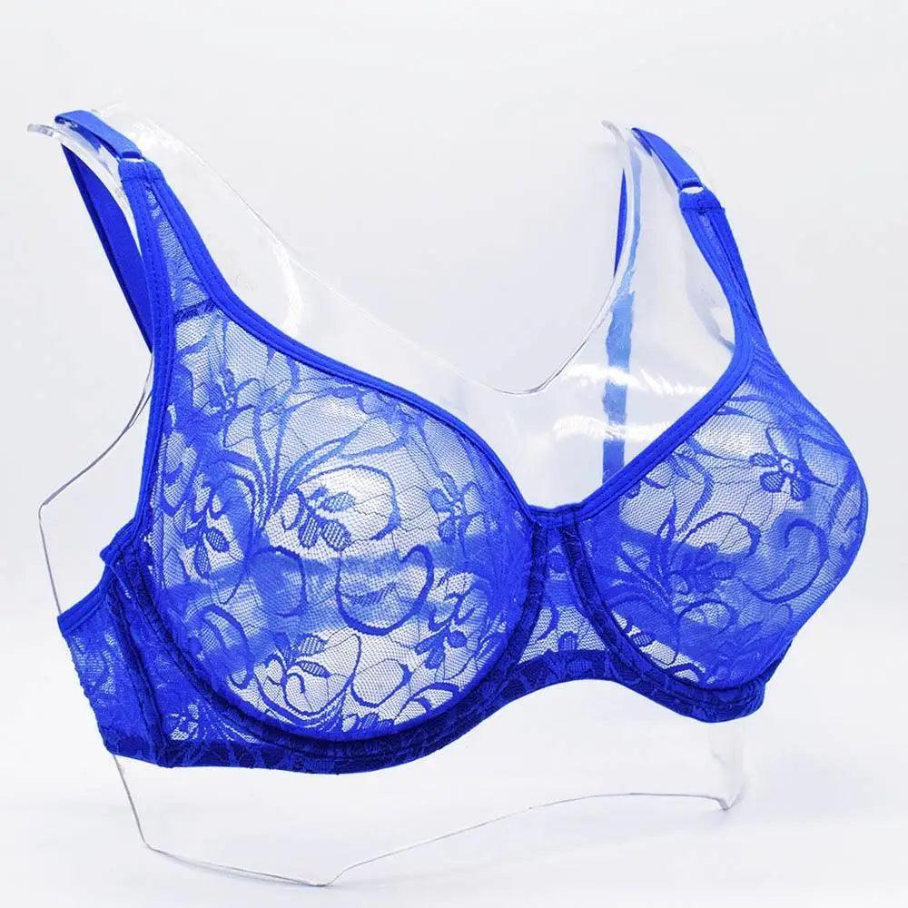 Plus Size Lace Bras For Women Underwired Bralette Womens Underwear Delicate Embroidery Lingerie Brassiere