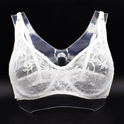 Plus Size Lace Bras For Women Underwired Bralette Womens Underwear Delicate Embroidery Lingerie Brassiere
