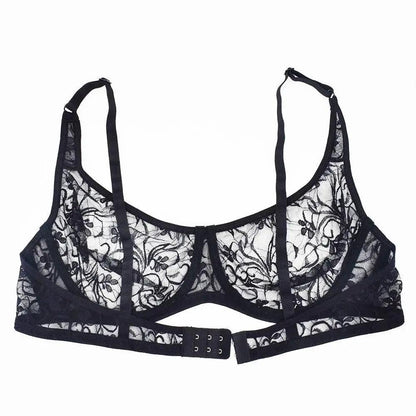 Plus Size Lace Bras For Women Underwired Bralette Womens Underwear Delicate Embroidery Lingerie Brassiere