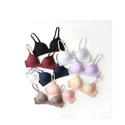Seamless Bras for Women Push Up Bra No Wire Brassiere A B Cup Underwear Bra Three Quarters 3/4 Cup Thin Soft