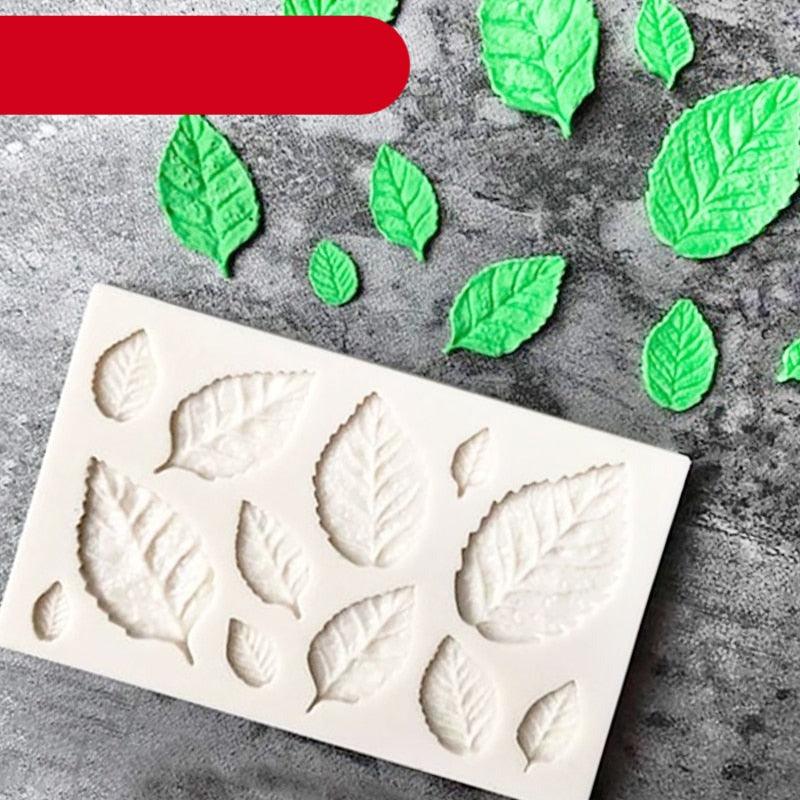 Tree Leaf Mold Silicone Fondant Cake Decorating Tools Chocolate Baking Mould 3D Sugarcraft  Homemade Bakeware 3D Leaf Silicone Mold For Chocolate Candy Sugar Craft Cake Decoration Cupcake Decoration